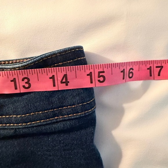 Zara The Patch Pockets Marine Straight Jeans Dark Wash Size US 8 - Picture 8 of 11